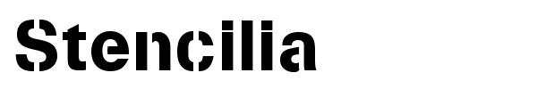 Stencilia font preview