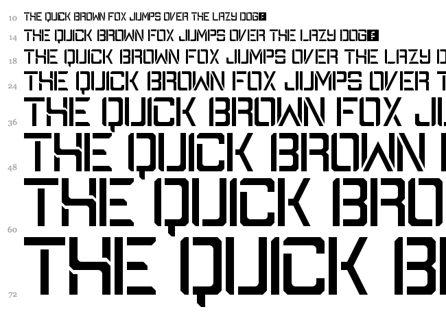 The American font waterfall