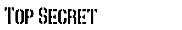 Top Secret font