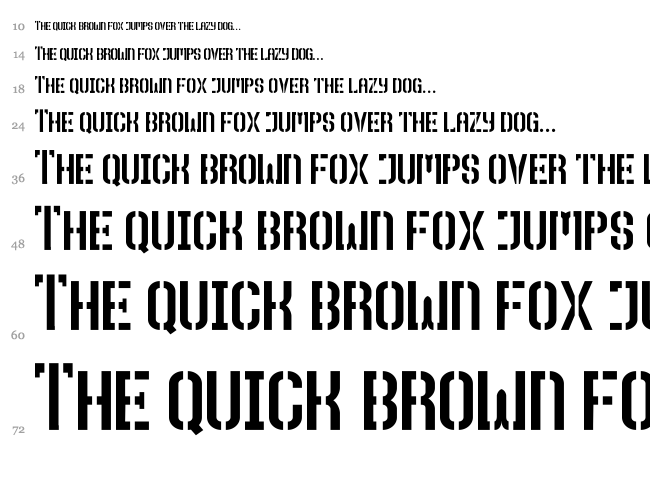 Top Secret font waterfall