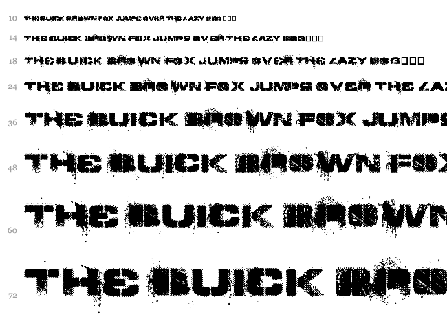 Toy Soldiers font waterfall