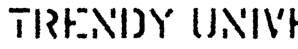 Trendy University font