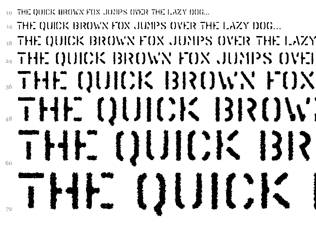 Trendy University font waterfall