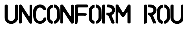 Unconform Round font