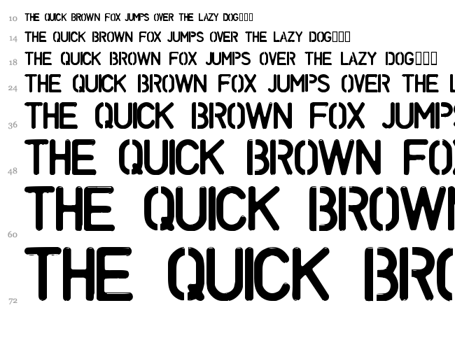 Unconform Round font waterfall