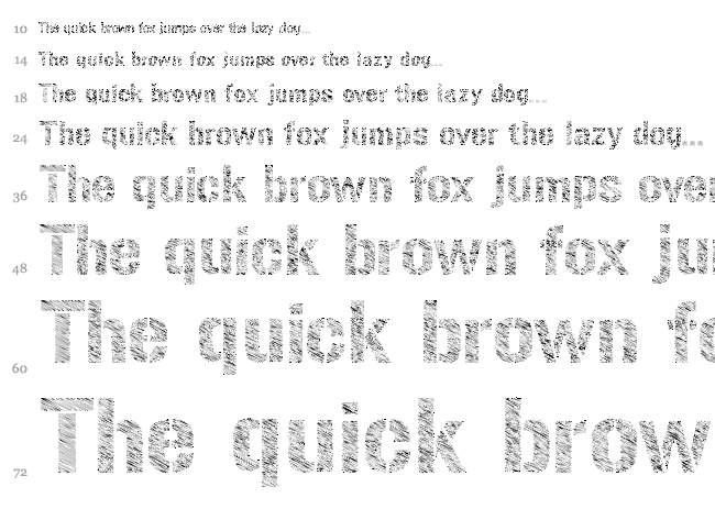 Urban Sketch font waterfall