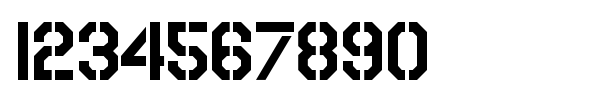 USAAF Stencil font preview
