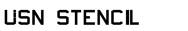 USN Stencil font