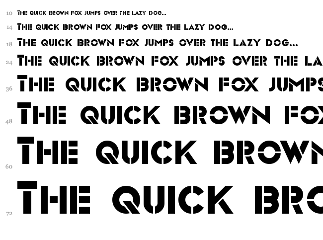 Videopac font waterfall