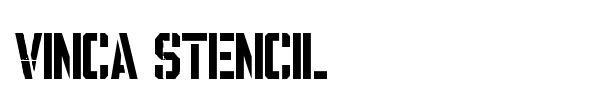 Vinca Stencil font