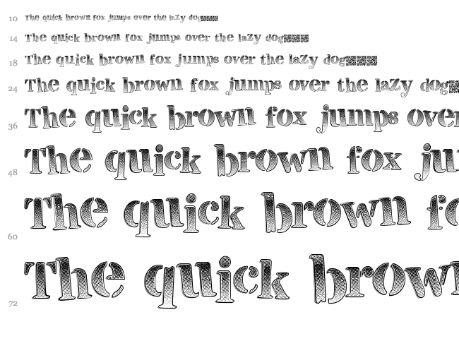 Visual Magnets font waterfall