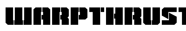 Warpthruster font preview