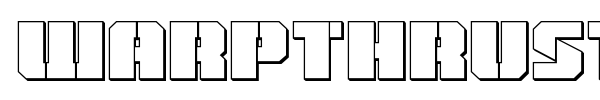 Warpthruster font preview