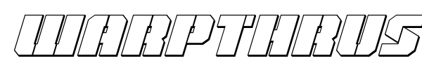 Warpthruster font preview