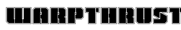 Warpthruster font preview
