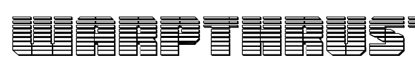 Warpthruster font preview