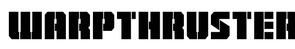 Warpthruster font preview
