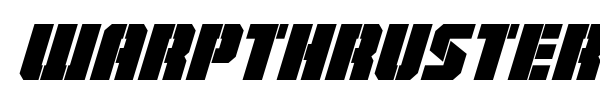 Warpthruster font preview