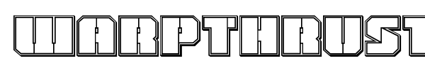 Warpthruster font preview