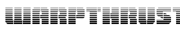 Warpthruster font preview
