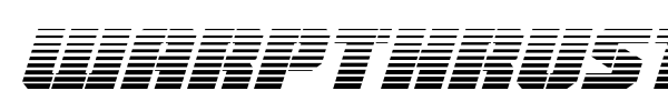 Warpthruster font preview