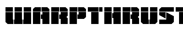 Warpthruster font preview