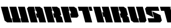Warpthruster font preview