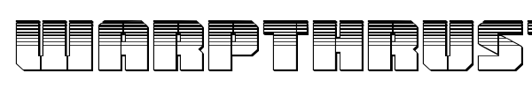 Warpthruster font preview