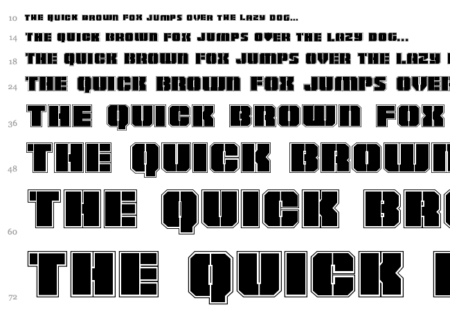 Warpthruster font waterfall