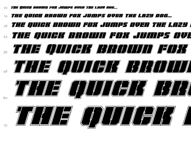 Warpthruster font waterfall