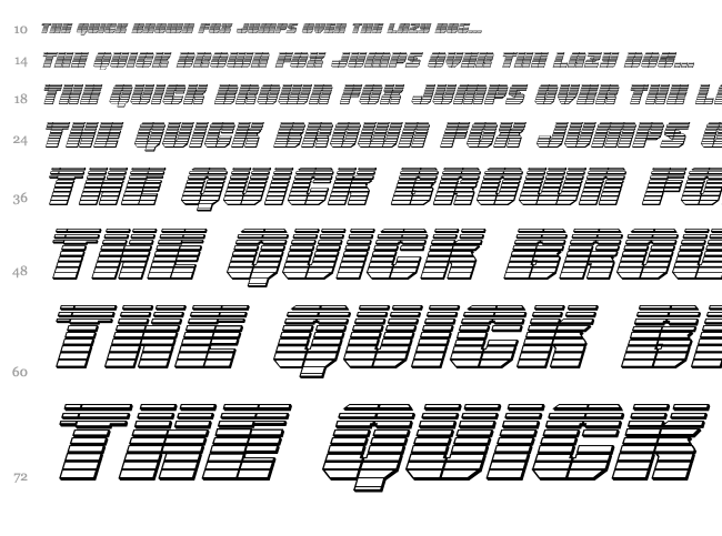 Warpthruster font waterfall