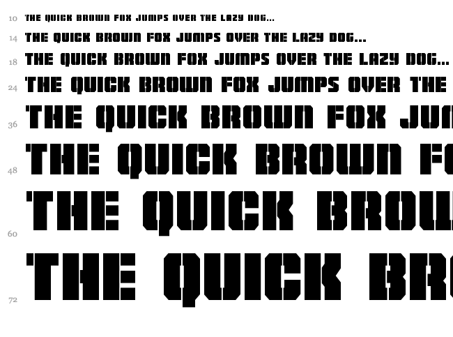 Warpthruster font waterfall