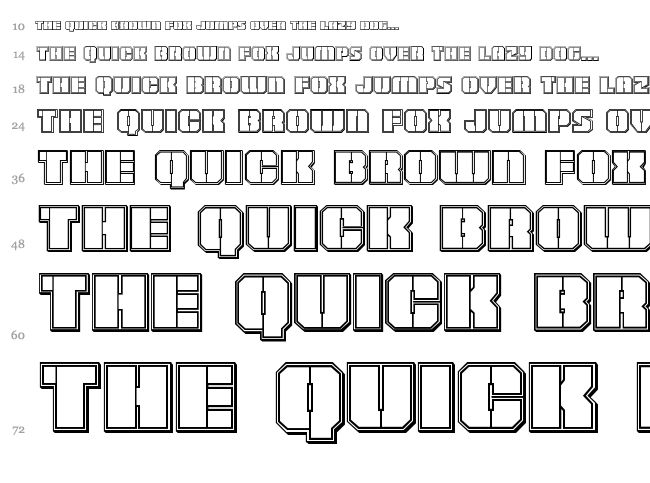 Warpthruster font waterfall