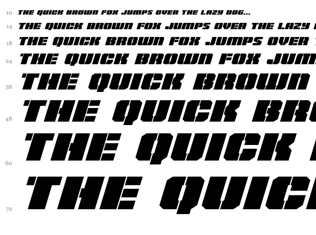 Warpthruster font waterfall