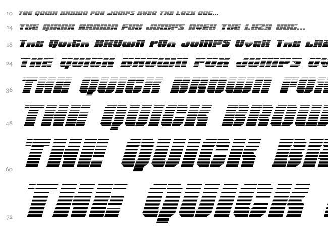 Warpthruster font waterfall