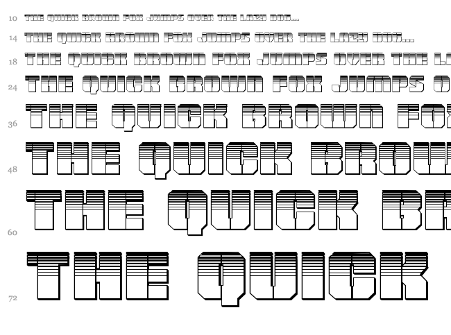 Warpthruster font waterfall
