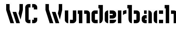 WC Wunderbach Bta font