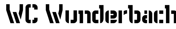 WC Wunderbach Bta font preview