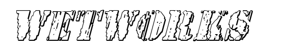 Wetworks font preview