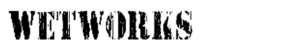 Wetworks font preview