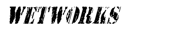 Wetworks font preview