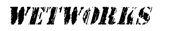Wetworks font preview