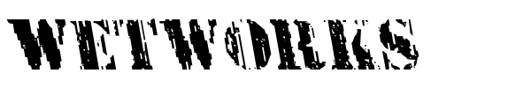Wetworks font preview