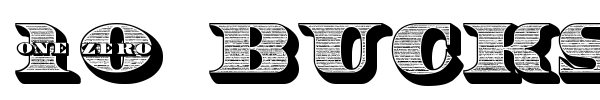 10 Bucks font