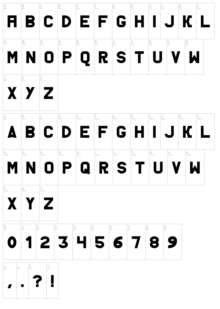 AC Thermes font map