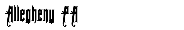Allegheny PA font