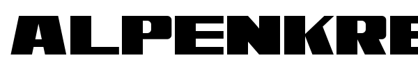 Alpenkreuzer font
