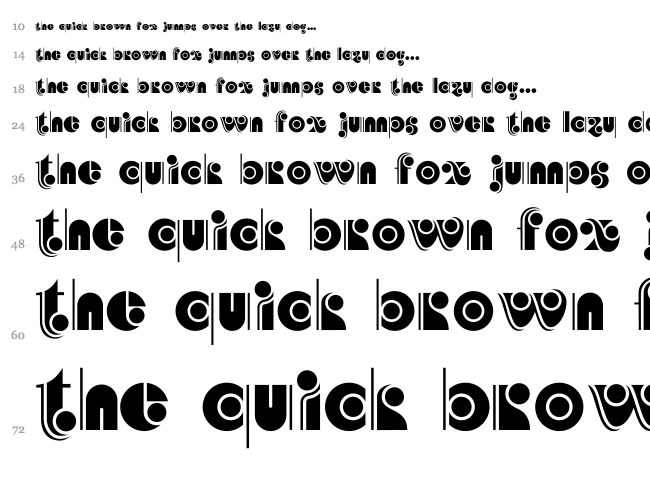 Angelica CP font waterfall