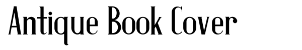 Antique Book Cover font