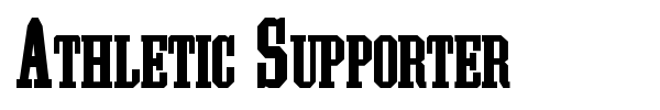 Athletic Supporter font